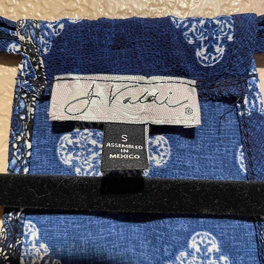 J Valdi Elegant Blue Patterned Mini Dress - Picture 2 of 5